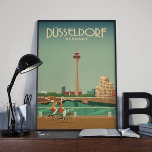 gerahmtes Düsseldorf Poster