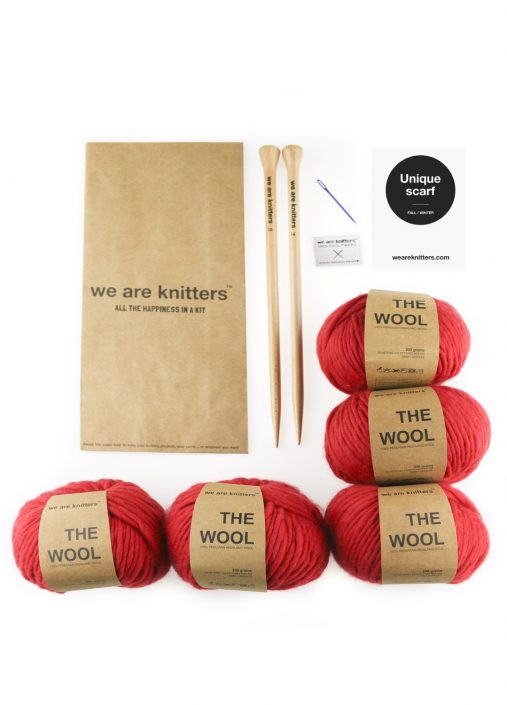 Strickset Schafwolle Schal: Unique Scarf Strickset Schafwolle Schal: Unique Scarf