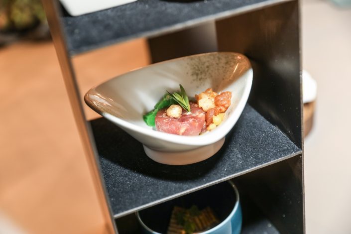 Dinner Zurheide Yellowfin Tuna Haselnuss Tempura Estragon Sorbet Dinner Zurheide Yellowfin Tuna Haselnuss Tempura Estragon Sorbet